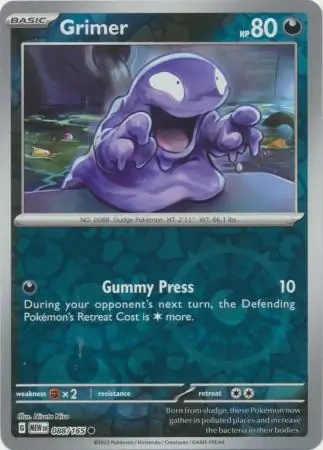 Grimer Reverse Holo Pokemon card from Pokemon Card 151