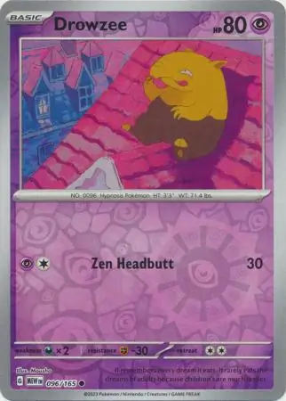 Drowzee Reverse Holo Pokemon card from Pokemon Card 151