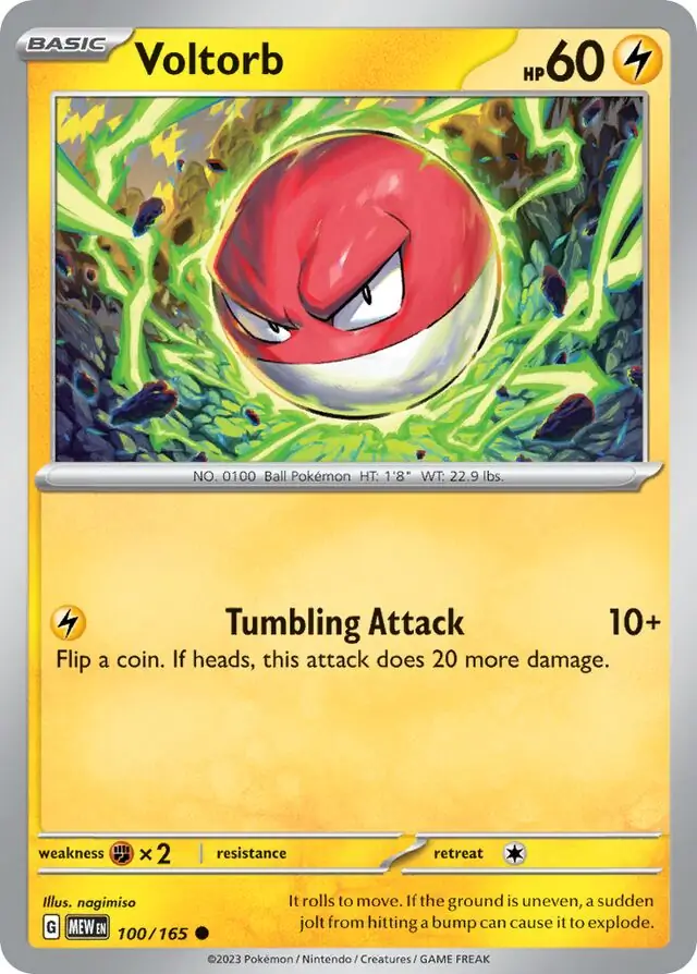Voltorb Pokemon card from Pokemon Card 151