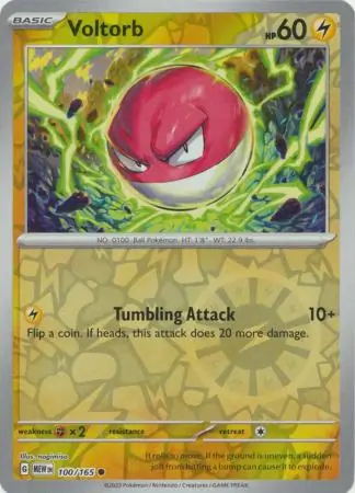 Voltorb Reverse Holo Pokemon card from Pokemon Card 151