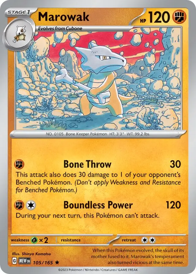 Marowak Pokemon card from Pokemon Card 151