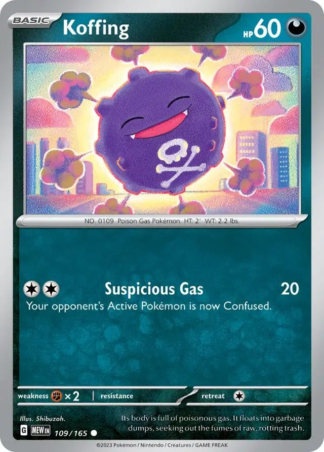 Koffing Pokemon card from Pokemon Card 151