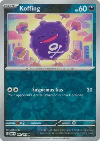 Koffing Reverse Holo Pokemon card from Pokemon Card 151