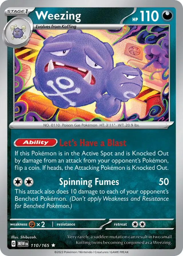 Weezing Pokemon card from Pokemon Card 151