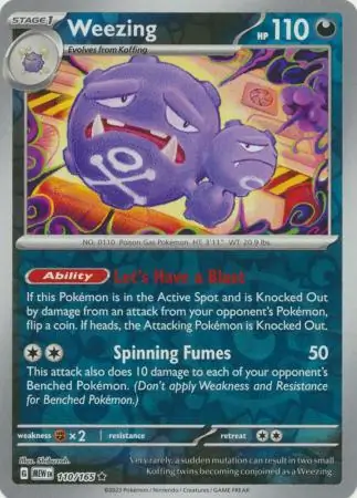 Weezing Reverse Holo Pokemon card from Pokemon Card 151