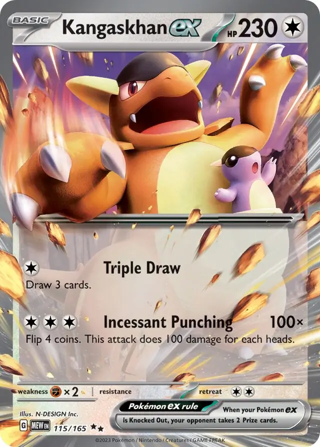 Kangaskhan ex Pokemon card from Pokemon Card 151