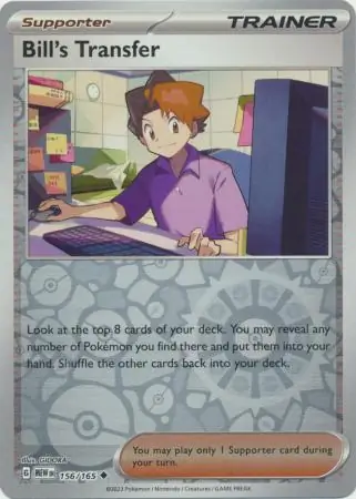 Bill's Transfer Reverse Holo Pokemon card from Pokemon Card 151