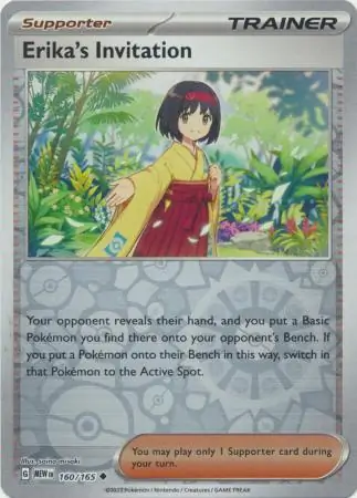 Erika's Invitation Reverse Holo Pokemon card from Pokemon Card 151