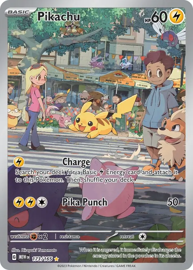 Pikachu Pokemon card from Pokemon Card 151