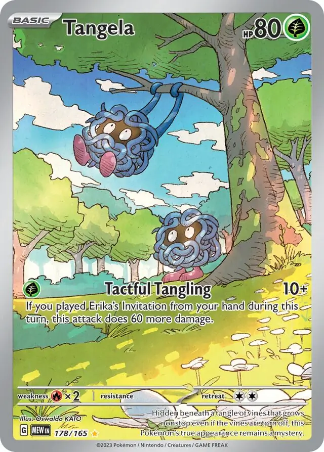 Tangela Pokemon card from Pokemon Card 151