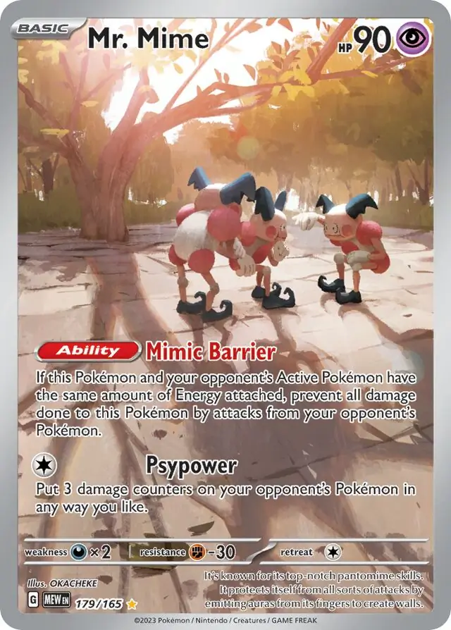 Mr. Mime Pokemon card from Pokemon Card 151