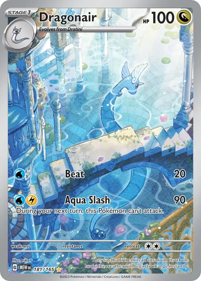 Dragonair Pokemon card from Pokemon Card 151