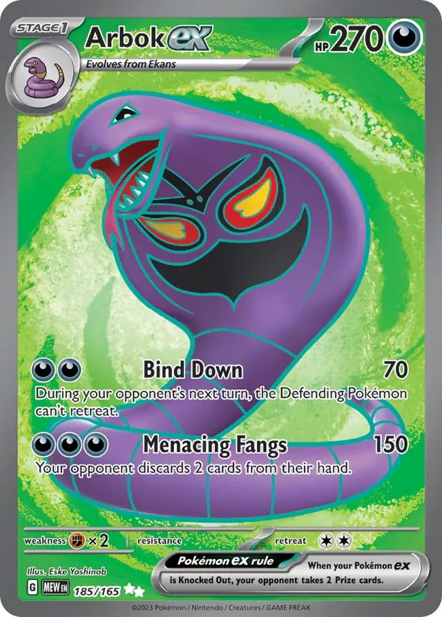 Arbok ex Pokemon card from Pokemon Card 151
