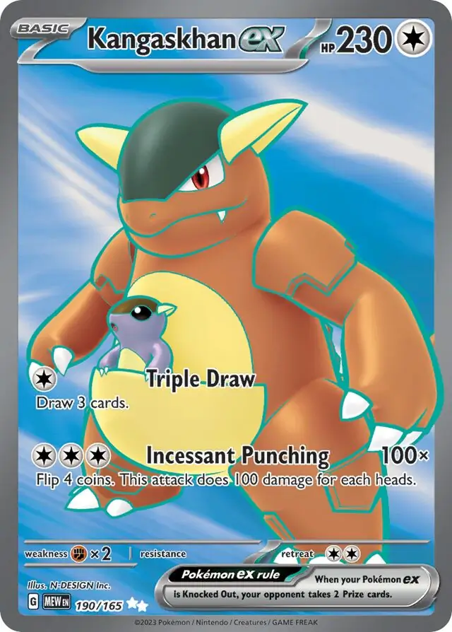 Kangaskhan ex Pokemon card from Pokemon Card 151