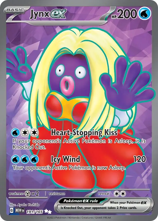 Jynx ex Pokemon card from Pokemon Card 151