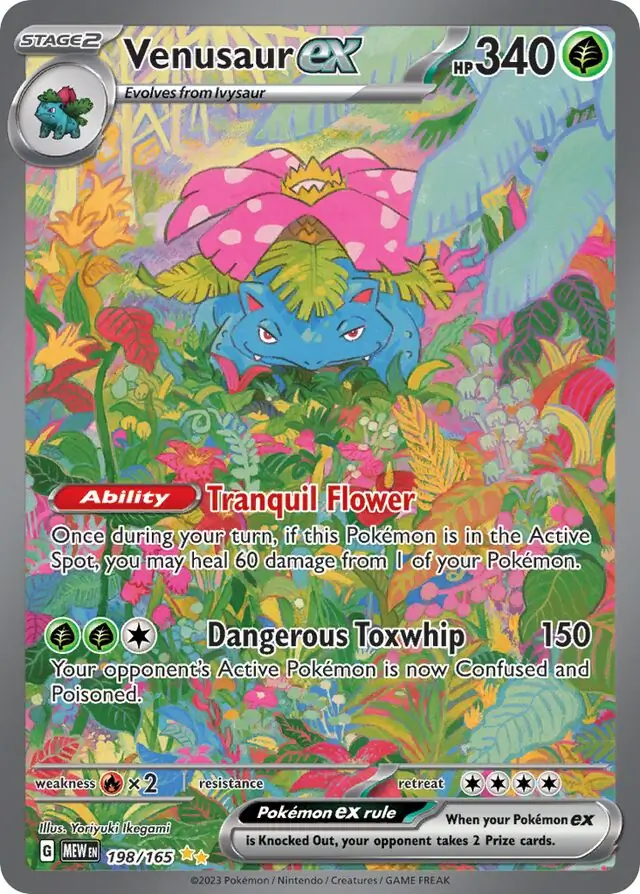Venusaur ex Pokemon card from Pokemon Card 151