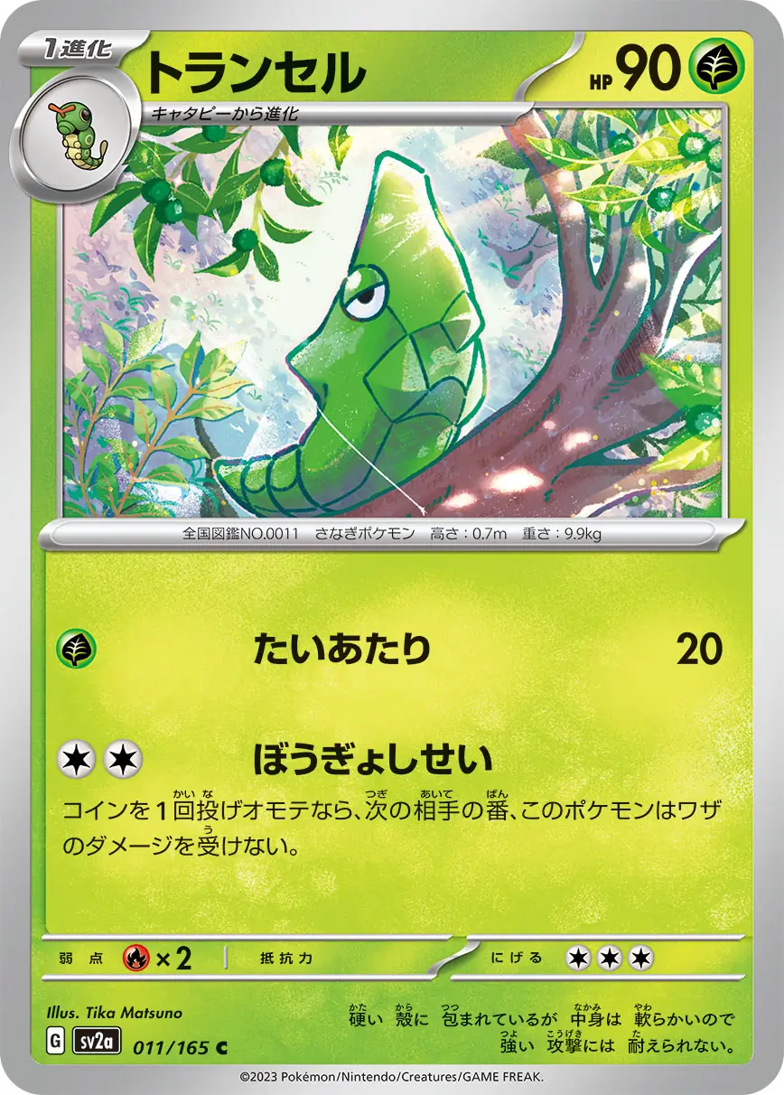 Metapod Pokemon card from Pokemon Card 151 Japanese