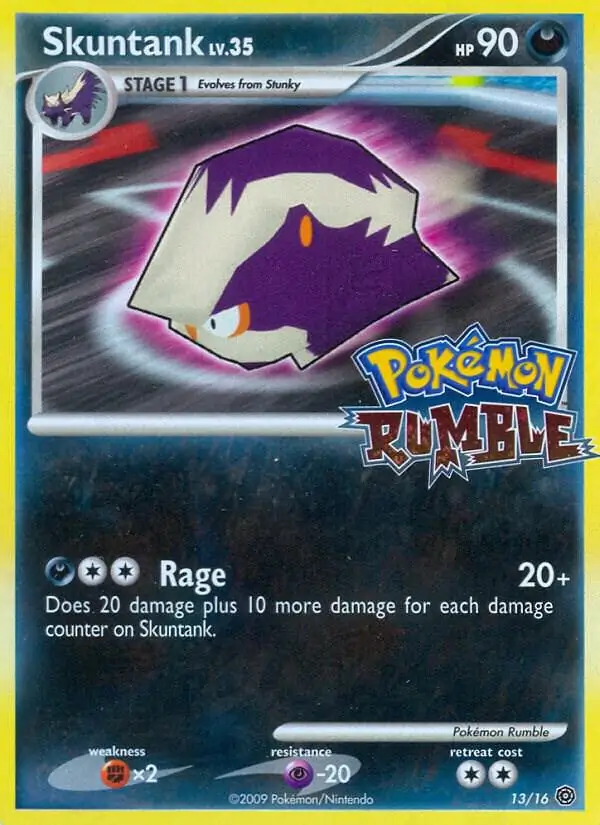 Skuntank Pokemon card from Pokemon Rumble