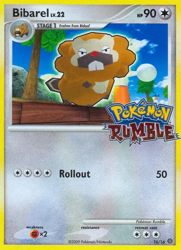 Bibarel Pokemon card from Pokemon Rumble