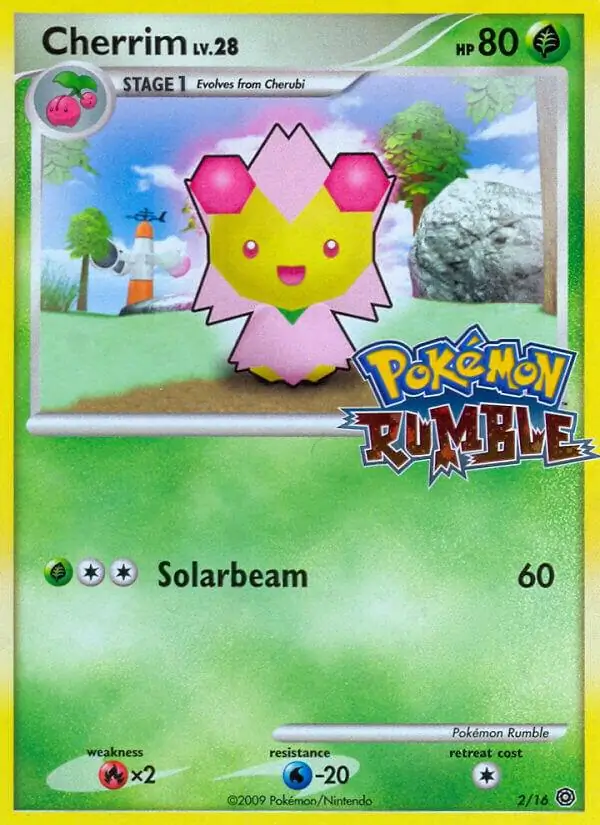 Cherrim Pokemon card from Pokemon Rumble