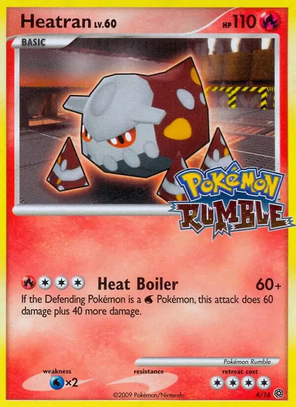 Heatran Pokemon card from Pokemon Rumble