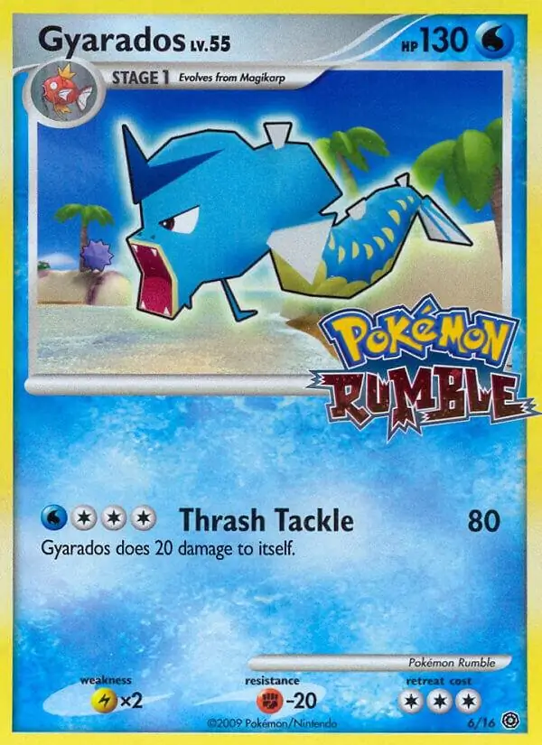 Gyarados Pokemon card from Pokemon Rumble