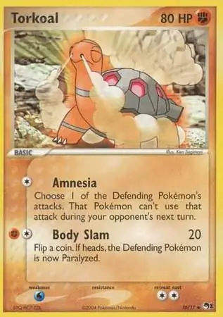 Torkoal Pokemon card from Pop Series 1