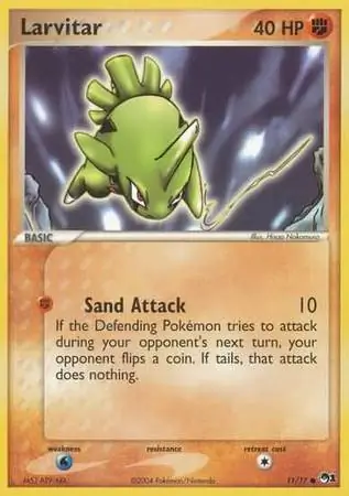 Larvitar Pokemon card from Pop Series 1