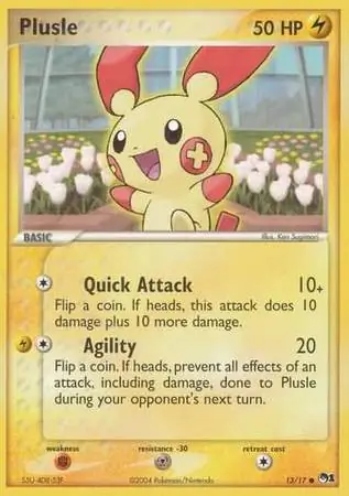 Plusle Pokemon card from Pop Series 1