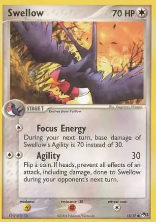 Swellow Pokemon card from Pop Series 1