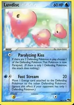 Luvdisc Pokemon card from Pop Series 2