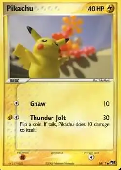 Pikachu Pokemon card from Pop Series 2