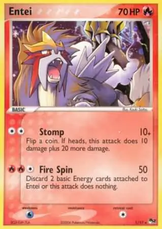 Entei Pokemon card from Pop Series 2