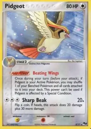 Pidgeot Pokemon card from Pop Series 2