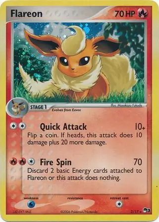 Flareon Pokemon card from Pop Series 3