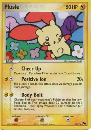 Plusle Pokemon card from Pop Series 3