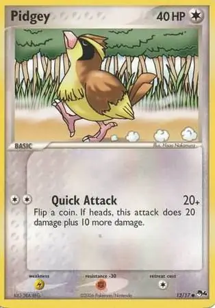 Pidgey Pokemon card from Pop Series 4
