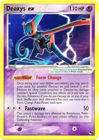 Deoxys ex Pokemon card from Pop Series 4