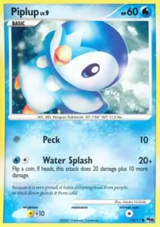 Piplup Pokemon card from Pop Series 6