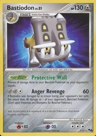 Bastiodon Pokemon card from Pop Series 6