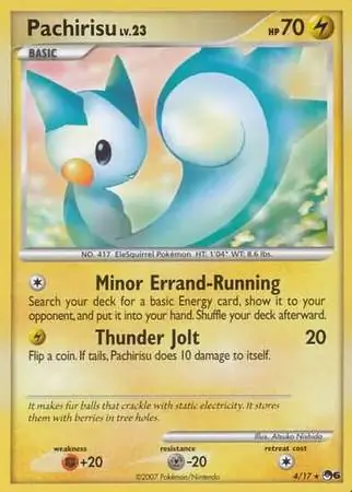 Pachirisu Pokemon card from Pop Series 6