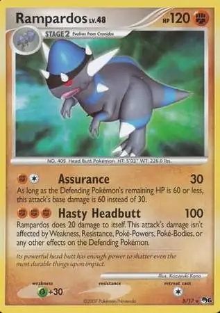 Rampardos Pokemon card from Pop Series 6