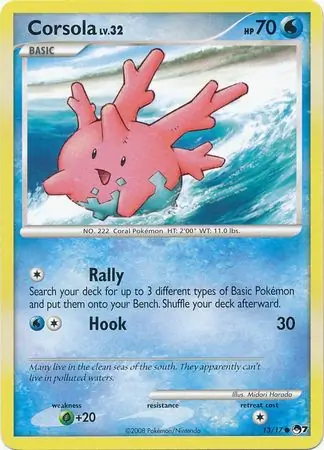 Corsola Pokemon card from Pop Series 7