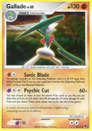 Gallade Pokemon card from Pop Series 7