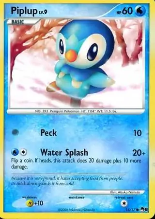 Piplup Pokemon card from Pop Series 8