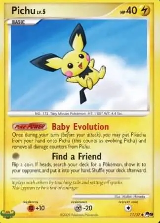 Pichu Pokemon card from Pop Series 9