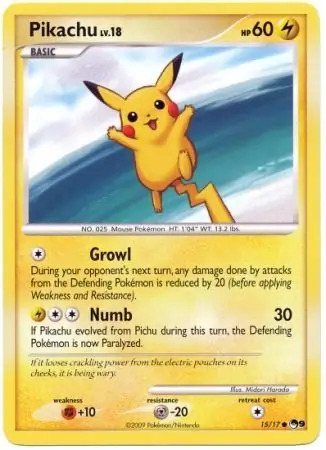 Pikachu Pokemon card from Pop Series 9