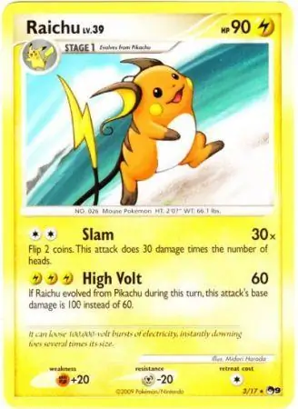 Raichu Pokemon card from Pop Series 9