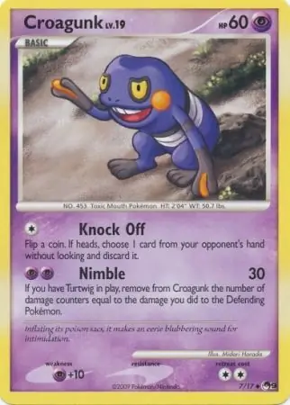 Croagunk Pokemon card from Pop Series 9