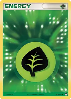 Grass Energy Reverse Holo Pokemon card from Power Keepers